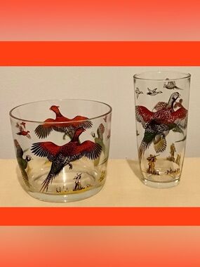 Vintage 50s Hazel Atlas Pheasant Set